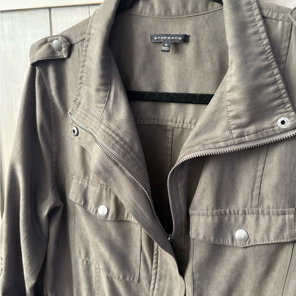 Olive Utility Jacket - Picture 4 of 9